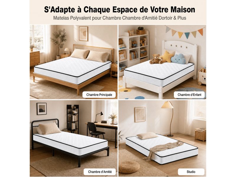  Matelas 140x200 - matelas 2 places épaisseur 15 cm - matelas pour adulte enfant Mousse - Conforama E