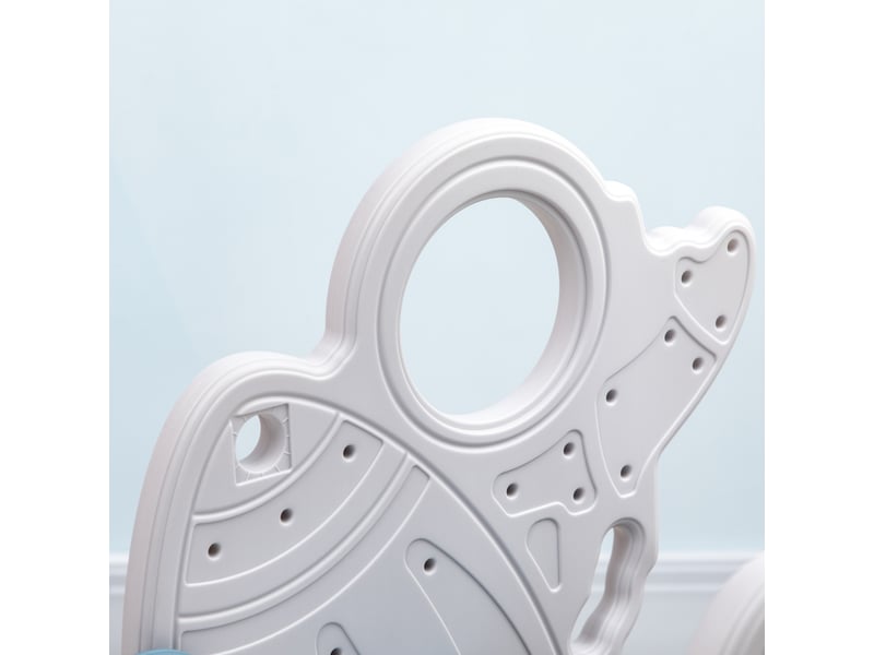  Toboggan pour enfants toboggan intérieur pour enfant, de 18 à 36 mois, jusqu'à 30 kg, 157l x 46,5l x 80h cm, bleu  - Conforama W