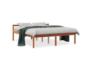 Lit 2 places 150x200 cm    coloris marron