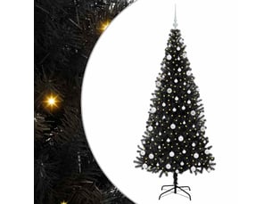 Sapin de noël - arbre de noël noir 180 cm pvc