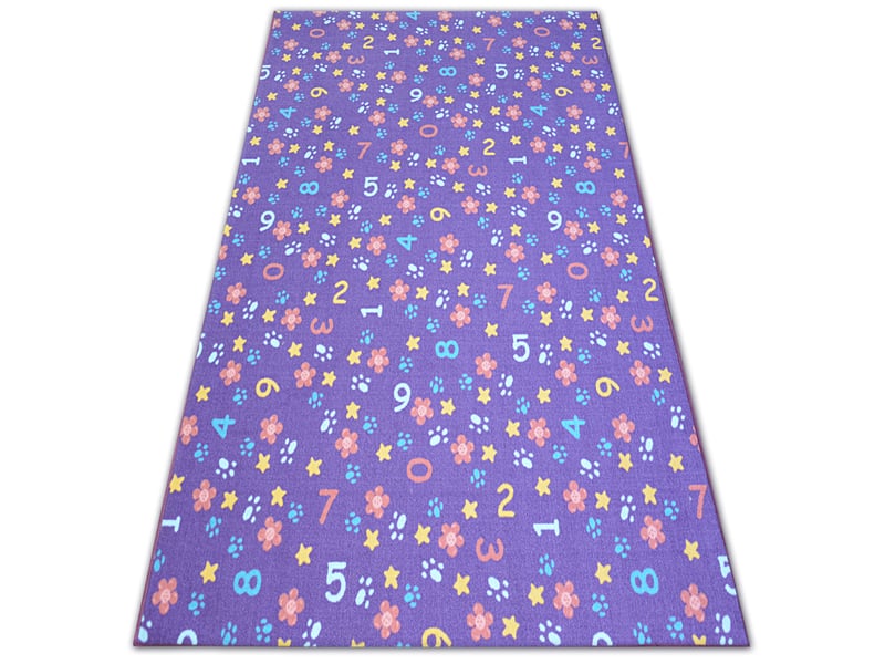  Tapis enfant numbers violet nombres, alphabet, chiffres 100x300 cm  - Conforama A