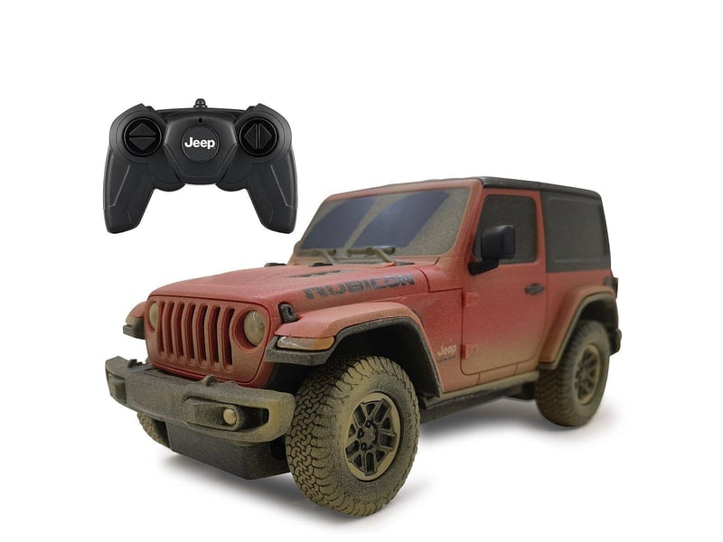  Voiture télécommandée jeep wrangler rubicon 1:24 muddy 2,4ghz 403005 - Conforama A