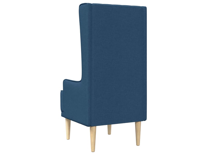  Vidaxl chaise à dossier haut avec boutons capitonnés bleu tissu  - Conforama E