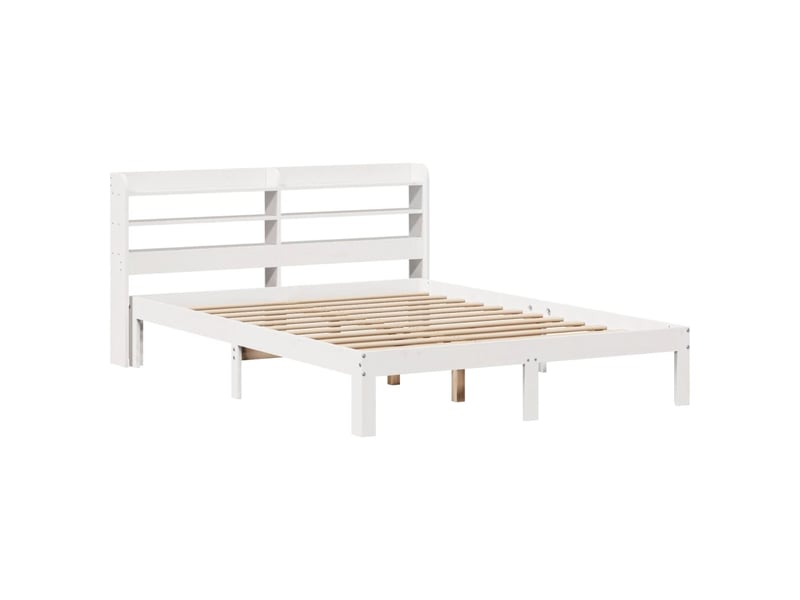  Lit double- lit adulte -  cadre de lit avec tête de lit sans matelas blanc 160x200 cm  - Conforama B