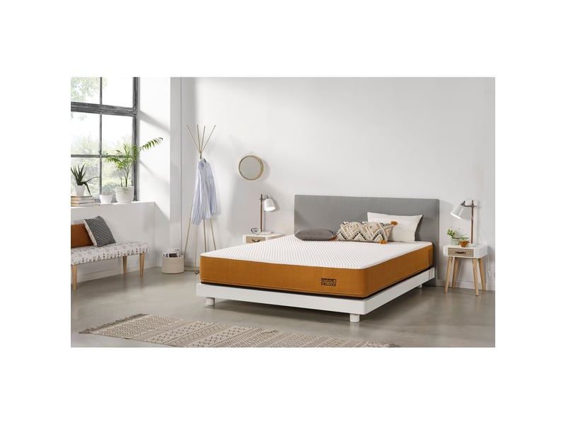  Matelas mémoire de forme et latex deluxe - mi-ferme, mémoire de forme et latex, déhoussable 8435720035988 - Conforama D