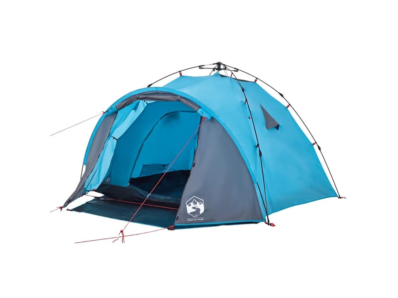 Tente de camping, tente à dôme 3 personnes bleu libération rapide shl14789 - Conforama E