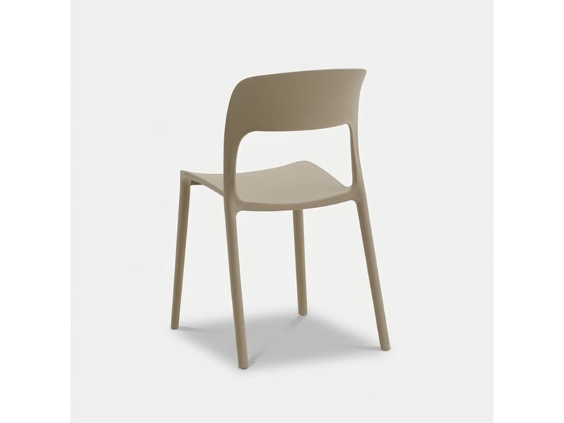  Lot de 2 chaises de salle à manger empilables numana - beige  - Conforama E