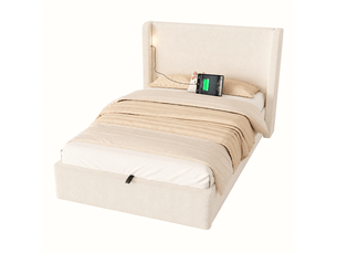 Lit coffre 90x200 cm   Morn Vibe coloris beige