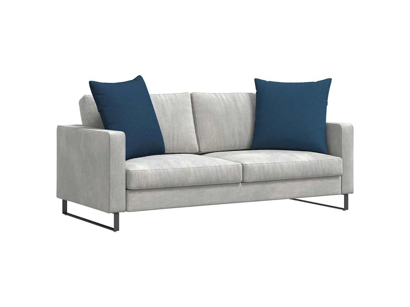  Lot de 2 coussins de canapé, coussins décoratifs tissu bleu 80 x 80 cm cf58782  - Conforama C