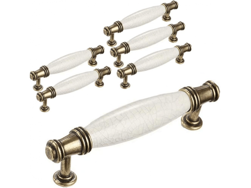  Pièces de poignées de porte de placard de cuisine, poignée de porte de meuble, barre de porte de placard avec vis, espacement des trous en m  - Conforama E