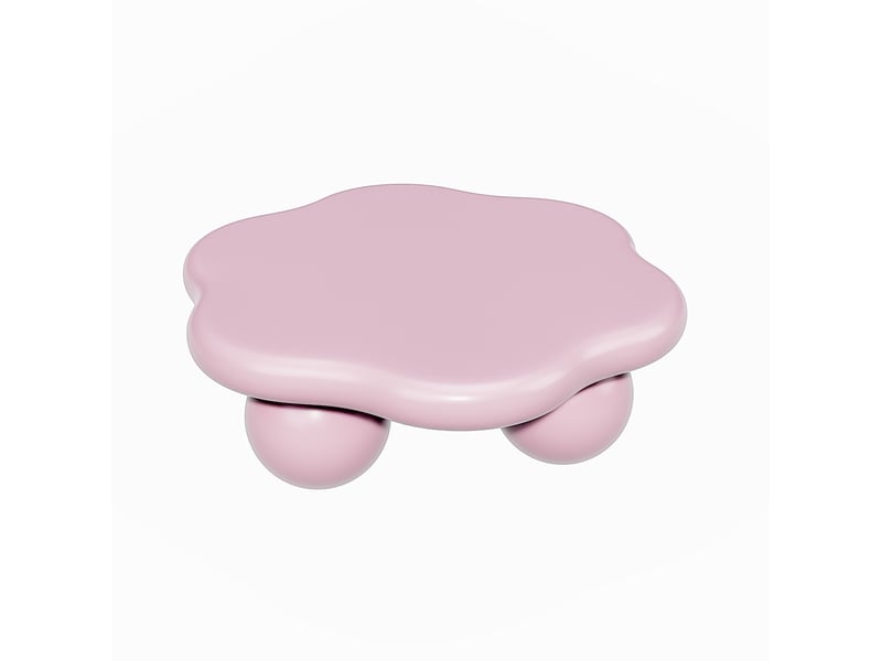 Table basse nuage 79x79x31 cm en mdf et métal rose - Conforama A