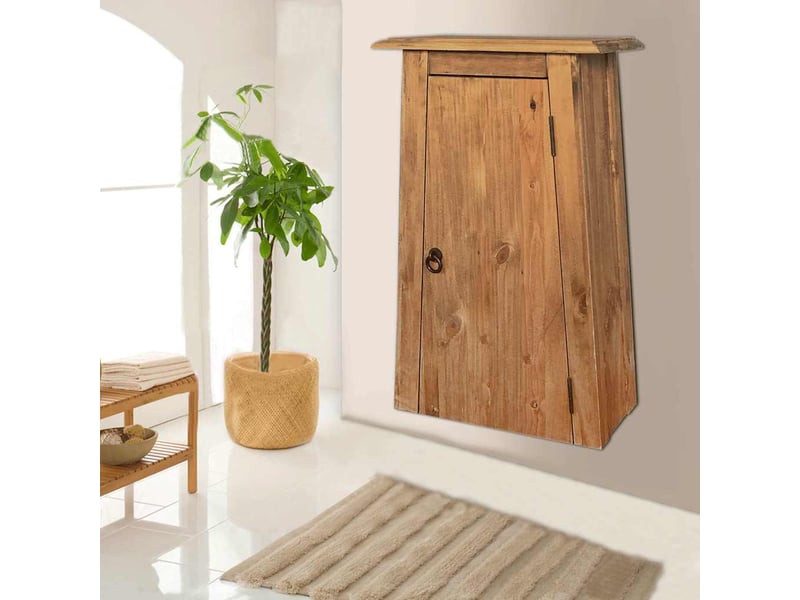  Armoire latérale de salle de bain, cabinet de salle de bain pin massif 42x23x70 cm cf65142  - Conforama B