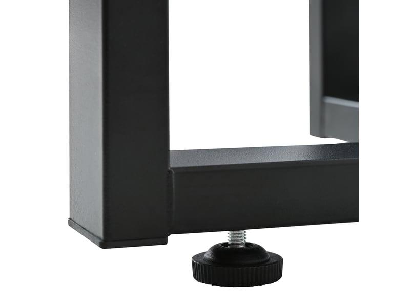  Console 120 cm avec tiroirs, structure en métal noir et pieds réglables, mdf blanc et noir Jamama eleni - Conforama W