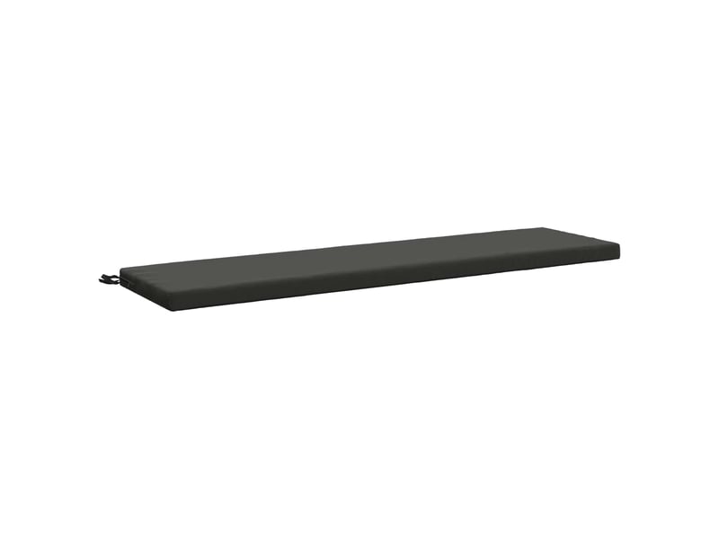 Lot de 2 coussins de banc, coussins d'assise soest 100 % polyester anthracite cf56977 - Conforama D