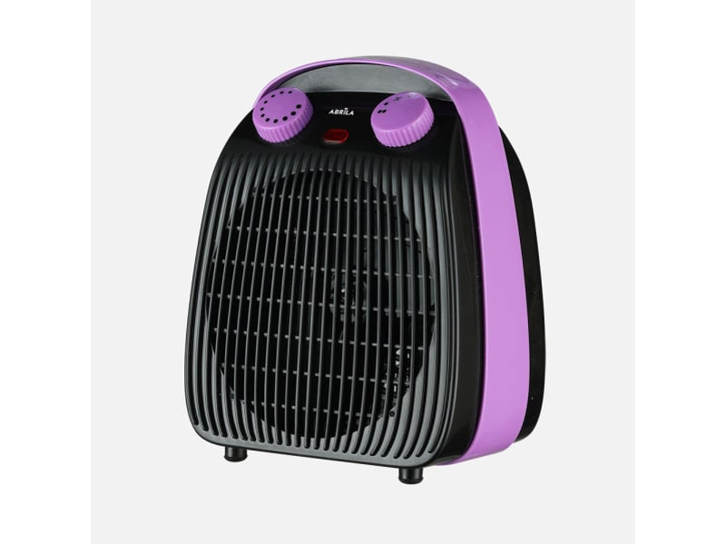  Chauffage soufflant ABRILA Burlete 2000 W noir et lilas, 2 puissances, 3 fonctions, thermostat réglable et sécurité anti-basculement 279422019 - Conforama A