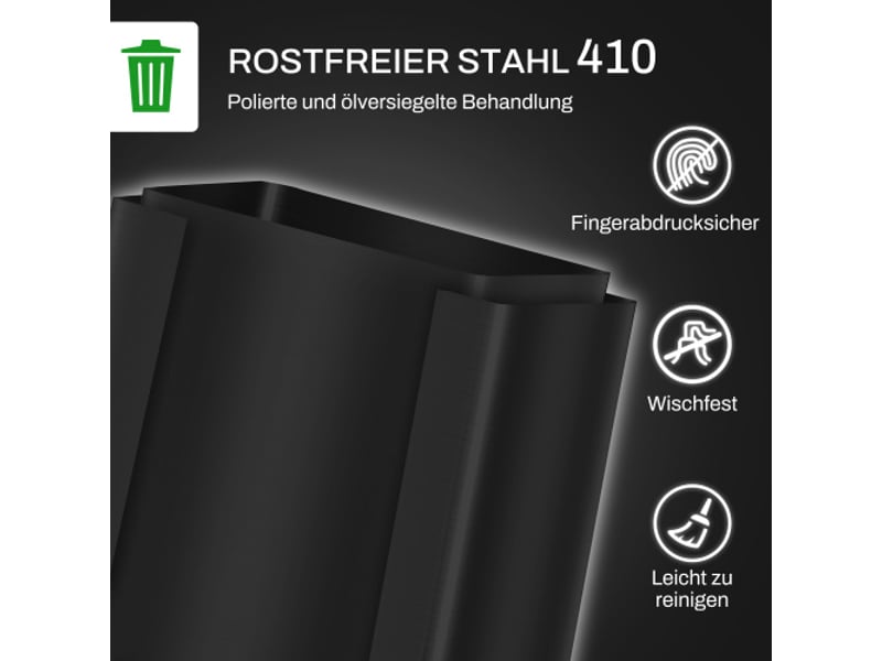 Poubelle à pédale 2x25 l en inox avec couvercle et bacs intérieurs, 47,7x37,5x56 cm - Conforama D