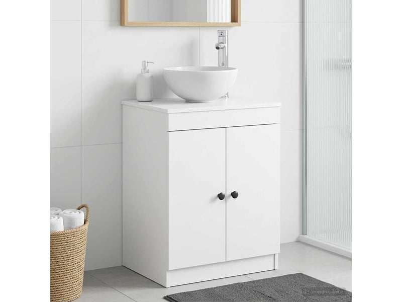  Armoire de salle de bain, meuble de rangement blanc 54x41x70 cm shl5060  - Conforama B