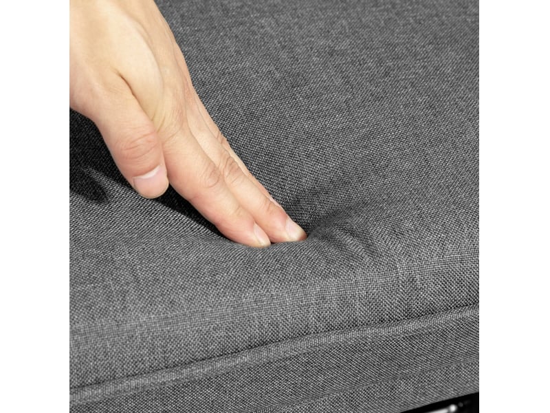 Fauteuil à bascule avec repose-pieds jusqu'à 130 kg, schwingstuhl relaxant avec accoudoirs en lin pour détente - Conforama E