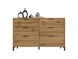 Chiffonnier     PANGIVO AB20689091D coloris bois foncé largeur 40 cm hauteur 76 cm