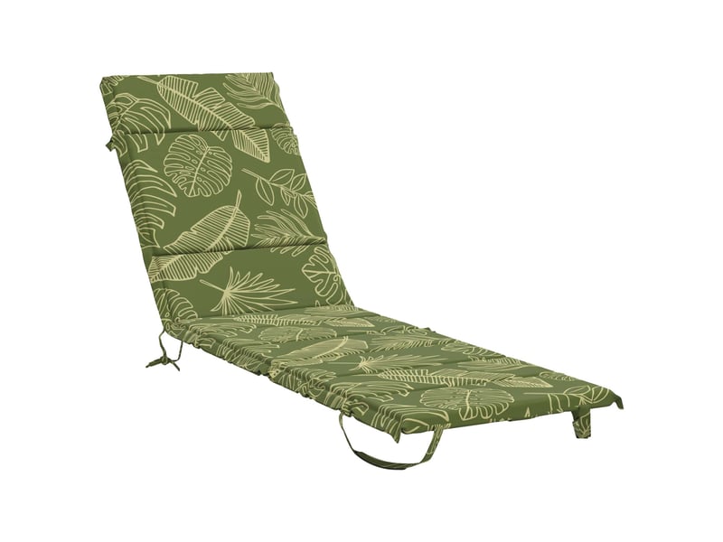  Coussin de transat, coussin pour bain de soleil gemert 100 % polyester modèle feuille cf56157  - Conforama A