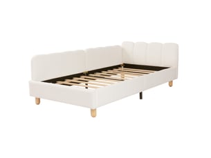 Lit avec rangement 90x200 cm <strong>ELVMI</strong> <strong></strong> coloris beige