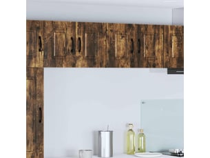 Meuble mural de cuisine | armoire de cuisine 2 pcs chêne fumé shl3451