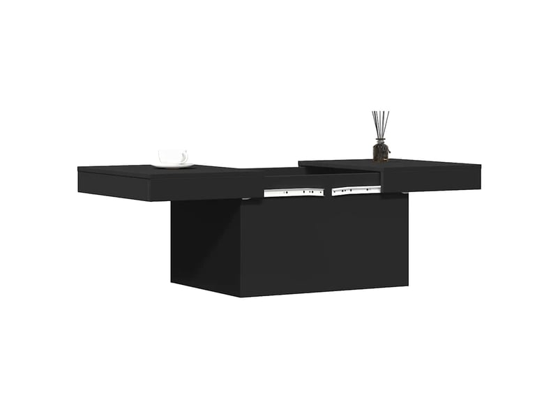  Table basse | table de salon noir 80x55x40 cm bois d'ingénierie  - Conforama D