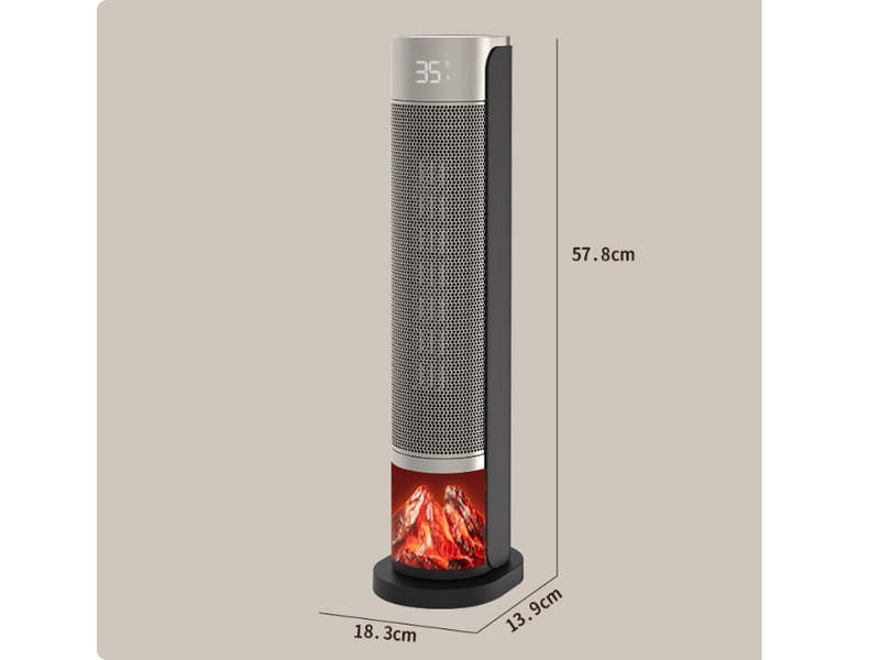  Chauffage tour silencieux, radiateur portable avec télécommande, oscillation 70°, , chauffage céramique ptc avec thermostat  - Conforama B