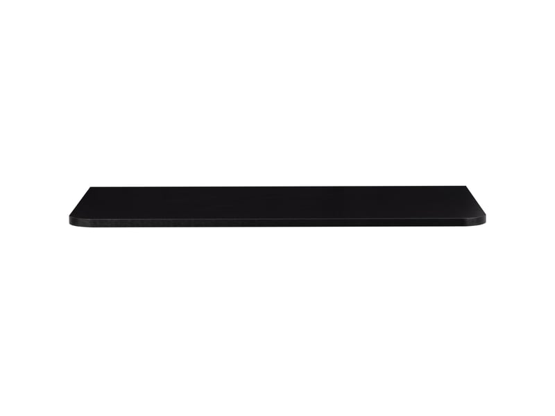  Plan de travail linea 80 cm noir mat pour meuble de salle de bain avec angles arrondis  - Conforama D