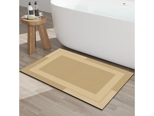 Tapis de bain antidérapant, marron, 40*60cm, 1 pièce, dos en caoutchouc, ultra-fin, séchage rapide, super absorbant, lavable