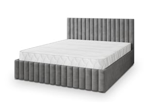Lit coffre 180x200 cm <strong>MASSENO</strong> <strong></strong> coloris gris