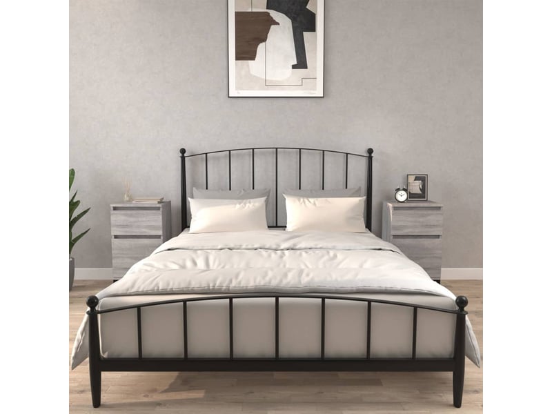  Lot de 2 table de chevet, table de nuit sonoma gris 40x35x70 cm shl2922  - Conforama B