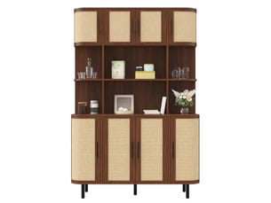 Buffet 8 porte(s)  0 tiroir(s) ULQENI  - 120 cm coloris bois foncé 