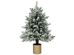 Sapin de noël enneigé avec pommes de pin, ignifugé, stable, ø60 x 100 cm (h), vertor