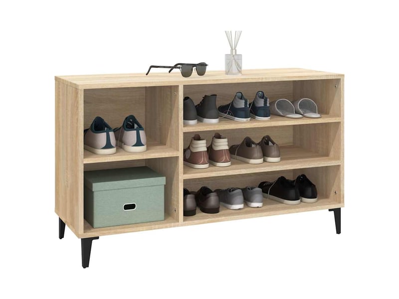  Armoire à chaussures chêne sonoma 102x36x60cm bois d'ingénierie shl8492  - Conforama D