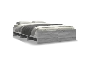 Lit 2 places 140x190 cm    coloris gris
