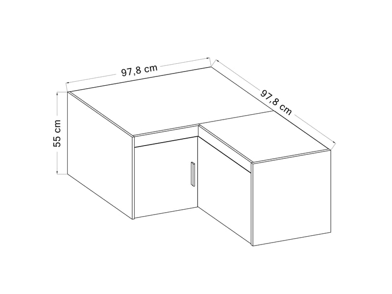  Surmeuble d’angle storicos chêne huilé 98x55x98 cm Storicos - Conforama B