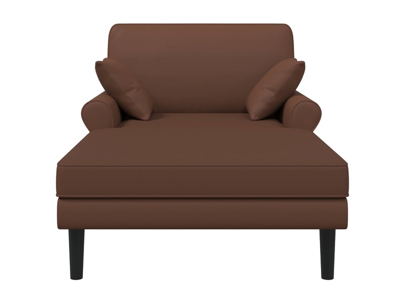  Chaise longue, chaise de salon marron simili cuir cf28604  - Conforama A