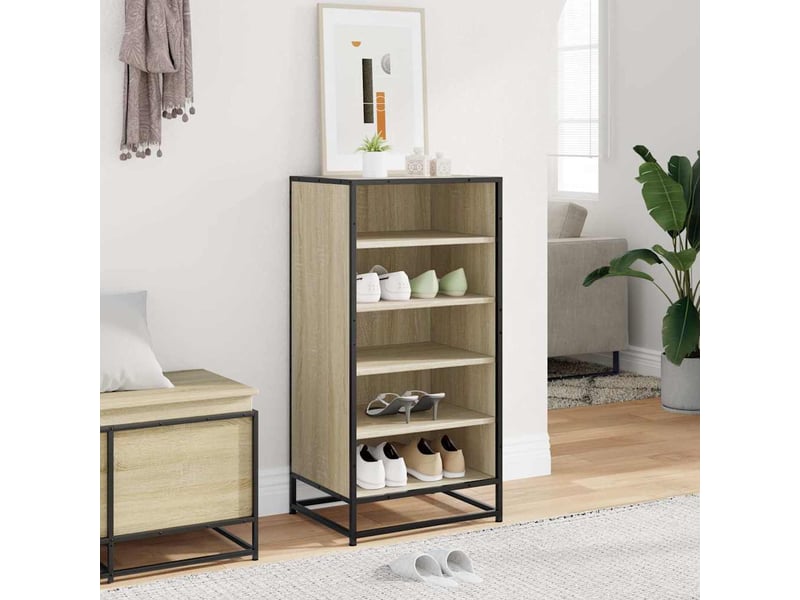  Étagère à chaussures chêne sonoma 48x38x97,5 cm bois ingénierie shl7687  - Conforama C