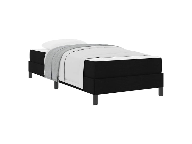  Lit simple- lit adulte -  lit à ressorts noir 80 x 200 cm tissu  - Conforama A