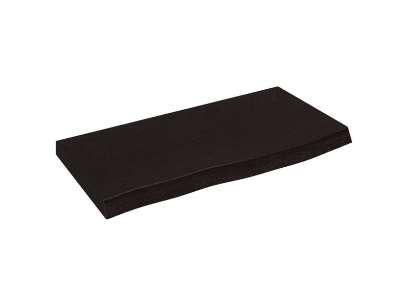  Comptoir de salle de bain, plan de travail marron foncé bois massif traité cf65857  - Conforama A