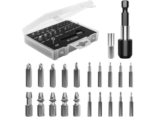 Kit d'extracteur de vis cassé, 22 pcs outils d'extraction améliorés en acier allié hss