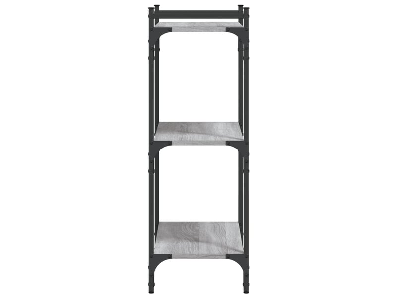  Bibliothèque 3 niveaux, armoire à livres sonoma gris 60x30x86cm bois d'ingénierie  - Conforama E