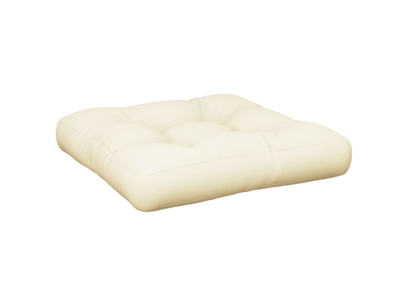  Lot de 2 coussins de palette, coussins de canapé crème tissu cf59526  - Conforama D