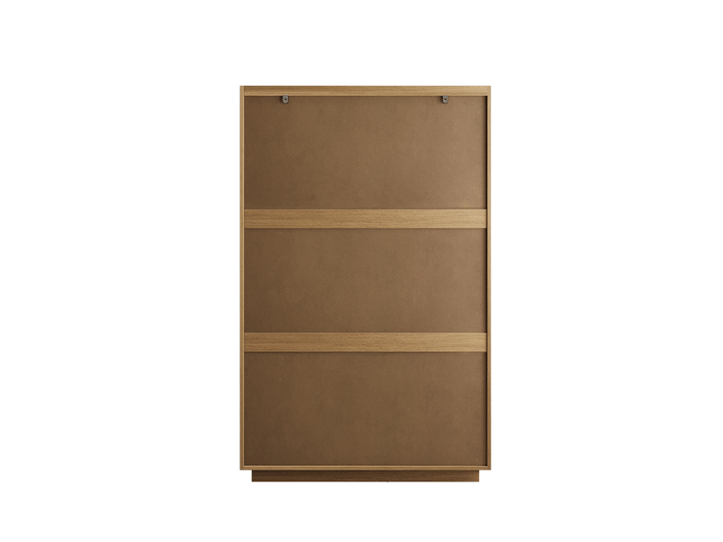  Commode 6 tiroirs avec rangement pour chambre en mdf et panneaux de particules 80×48×127 cm chêne  - Conforama C