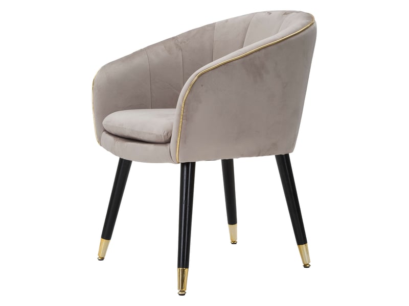  Fauteuil kaki, petite fauteuil avec accoudoirs, 62x58x78h cm gris Cachi - Conforama E