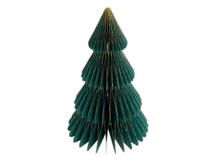 Sapin de noël décoratif en papier vert h. 30 cm