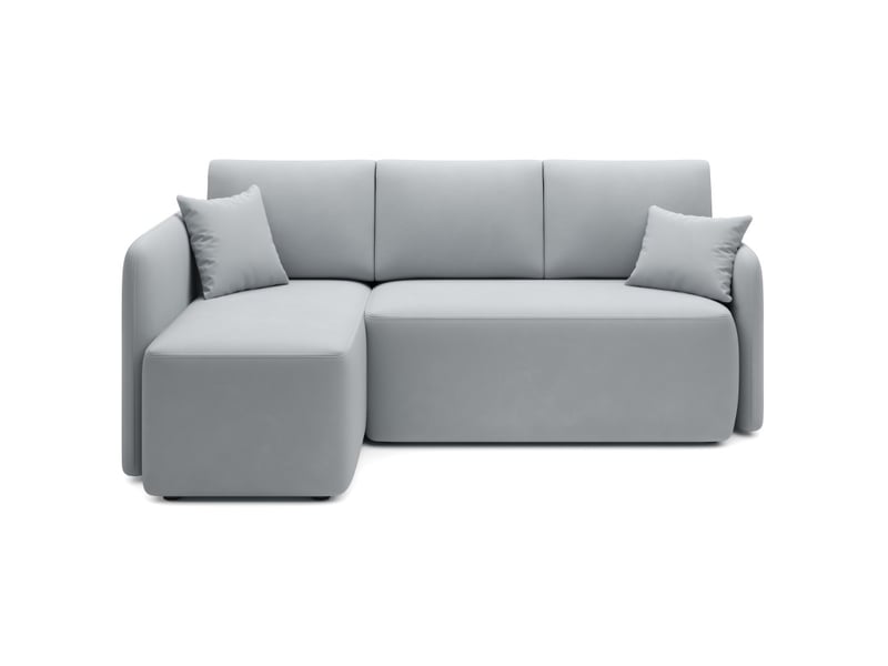 Canapé d'angle gauche gris convertible 3 places hedson avec coffre - Conforama A