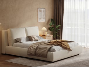 Lit 2 places 180x200 cm SEYAKANY   coloris beige