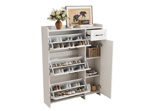 Meuble à chaussures 18 paire(s)  <strong>BEAOK</strong>  <strong></strong> coloris blanc